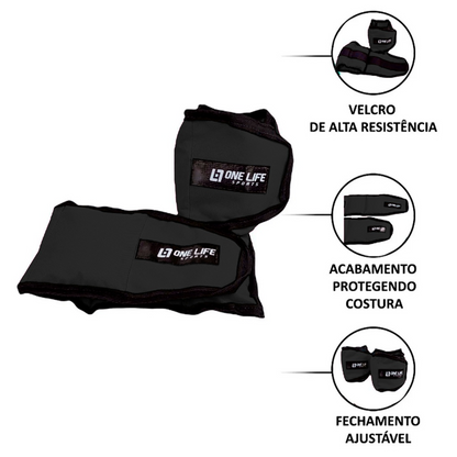 Home Gym Training Kit = Shin Pads 2 Kg - Pair + Mat + Mini Band Kit + Weight 1 Kg